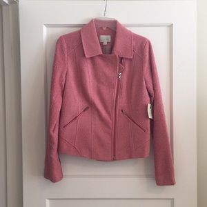 Pink Tweed Motorcycle jacket